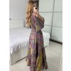 Šaty dlouhé letní zavinovací indické krátký rukáv dámské (S/M/L ONE SIZE) INDICKÁ MÓDA IMWKA24567-4/DUR (Velikost M/L, Barva růžová)