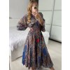 Šaty dlouhé letní zavinovací indické krátký rukáv dámské (S/M/L ONE SIZE) INDICKÁ MÓDA IMWKA24567-5/DUR (Velikost M/L, Barva červená)