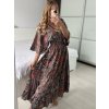 Šaty dlouhé letní zavinovací indické krátký rukáv dámské (S/M/L ONE SIZE) INDICKÁ MÓDA IMWKA24567-7/DUR (Velikost M/L, Barva červená)