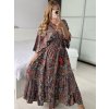 Šaty dlouhé letní zavinovací indické krátký rukáv dámské (S/M/L ONE SIZE) INDICKÁ MÓDA IMWKA24567-7/DUR (Velikost M/L, Barva červená)
