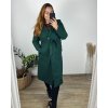 Kabát na knoflíky  dámský  (M/L ONE SIZE) ITALSKá MóDA IM324ELISA/DR (Velikost M/L, Barva tmavě smaragdová)