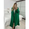 Kabát na knoflíky  dámský  (M/L ONE SIZE) ITALSKá MóDA IM324ELISA/DR (Velikost M/L, Barva tmavě smaragdová)