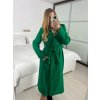 Kabát na knoflíky  dámský  (M/L ONE SIZE) ITALSKá MóDA IM324ELISA/DR (Velikost M/L, Barva tmavě smaragdová)