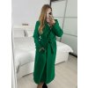 Kabát na knoflíky  dámský  (M/L ONE SIZE) ITALSKá MóDA IM324ELISA/DR (Velikost M/L, Barva tmavě smaragdová)