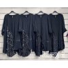 Šaty teplé s flitry oversize dlouhý rukáv dámský (42/44/46 onesize) italská móda  IMWMY2437347/DR (Velikost 42/44/46, Barva Černá)