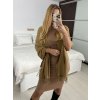 Šála kašmírová teplá dámská (one size 180cm x70cm) CASHMERE DELFIN DEL2020JK-169/DU (Velikost ONE SIZE, Barva béžová)