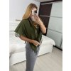 Šála kašmírová dámská (one size 110x110cm) CASHMERE DELFIN DEL23CHZ-104/DU (Velikost ONE SIZE, Barva Černá)