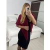 Šála kašmírová dámská (one size 110x110cm) CASHMERE DELFIN DEL23CHZ-104/DU (Velikost ONE SIZE, Barva Černá)