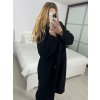 Kabát beránkový s kapucí dlouhý rukáv dámský (S/M/L ONE SIZE) ITALSKÁ MÓDA IMWDD24257/DU (Velikost S/M/L, Barva béžová)
