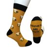 Ponožky veselé obrázkové slabé pivní CRAZY SOCKS (40-43,44-46) POLSKÁ MÓDA  DPP21255/DR (Velikost 40-43, Barva modrá)