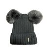 Čepice zimní  dvě bambule dámská (ONE SIZE) WROBI POLSKÁ VÝROBA PV922031/DR (Velikost ONE SIZE, Barva béžová)