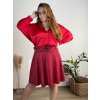 Sukně teplá s páskem dlouhá dámská (S/M/L ONE SIZE) ITALSKÁ MÓDA IM725GABRIELA/DR (Velikost M/L, Barva vínová)