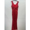 Šaty dlouhé společenské třpytivé na ramínka dámské (S/M/L ONE SIZE) ITALSKÁ MÓDA IMPSH246060A/DUR (Velikost S/M/L, Barva béžová)
