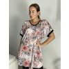 Tunika krátký rukáv dámská nadrozměr (54/56/58ONE SIZE) TURECKÁ MODA TME249100-4/DR (Velikost 54/56, Barva růžová starorůžová)