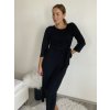 Šaty dlouhé dlouhý rukáv dámské (S/M/L ONE SIZE) ITALSKá MóDA IM525001/DU (Velikost S/M, Barva béžová)