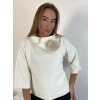 Svetr úpletový 3/4 dlouhý rukáv dámský (S/M/L ONE SIZE) ITALSKÁ MÓDA IMM24M5986-1/DU (Velikost S/M/L, Barva bílá)