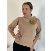 Svetr úpletový 3/4 dlouhý rukáv dámský (S/M/L ONE SIZE) ITALSKÁ MÓDA IMM24M5986-1/DU (Velikost S/M/L, Barva bílá)