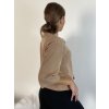 Svetr úpletový 3/4 dlouhý rukáv dámský (S/M/L ONE SIZE) ITALSKÁ MÓDA IMM24M5986-1/DU (Velikost S/M/L, Barva bílá)