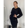 Šaty teplé oversize volnočasové dlouhý rukáv dámské (S/M/L ONE SIZE) ITALSKÁ MÓDA IMC24496/DR (Velikost M/L, Barva Černá)