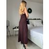 Šaty dlouhé společenské třpytivé na ramínka dámské (S/M ONE SIZE) ITALSKá MODA IM325NORA/DU (Velikost S/M, Barva stříbrná)