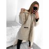 Bunda kabát parka šustáková větrovka dámská (M/L ONE SIZE) ITALSKÁ MÓDA IMD22641/DU (Velikost M/L, Barva béžová)