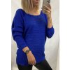 Svetr pletený dlouhý netopýří rukáv dámský (UNI S-L) TURECKÁ MÓDA TM922STAR (Velikost M/L, Barva béžová)