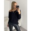Svetr pletený dlouhý netopýří rukáv dámský (UNI S-L) TURECKÁ MÓDA TM922STAR (Velikost M/L, Barva béžová)