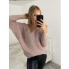 Svetr pletený dlouhý netopýří rukáv dámský (UNI S-L) TURECKÁ MÓDA TM922STAR (Velikost M/L, Barva béžová)