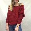 Svetr pletený dlouhý netopýří rukáv dámský (UNI S-L) TURECKÁ MÓDA TM922STAR (Velikost M/L, Barva béžová)