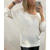 Svetr pletený dlouhý netopýří rukáv dámský (UNI S-L) TURECKÁ MÓDA TM922STAR (Velikost M/L, Barva béžová)