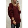 Svetr pletený dlouhý netopýří rukáv dámský (UNI S-L) TURECKÁ MÓDA TM922STAR (Velikost M/L, Barva béžová)