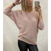 Svetr pletený dlouhý netopýří rukáv dámský (UNI S-L) TURECKÁ MÓDA TM922STAR (Velikost M/L, Barva béžová)