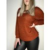 Svetr pletený dlouhý netopýří rukáv dámský (UNI S-L) TURECKÁ MÓDA TM922STAR (Velikost M/L, Barva béžová)