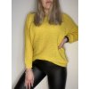 Svetr pletený dlouhý netopýří rukáv dámský (UNI S-L) TURECKÁ MÓDA TM922STAR (Velikost M/L, Barva béžová)