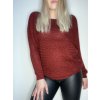 Svetr pletený dlouhý netopýří rukáv dámský (UNI S-L) TURECKÁ MÓDA TM922STAR (Velikost M/L, Barva béžová)