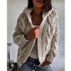 Cardigan pletený teplý dlouhý rukáv dámský (S/M/L ONE SIZE) ITALSKÁ MÓDA IMD23810 (Velikost S/M/L, Barva zelená smaragdová)