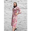 Šaty letní elegantní dlouhý rukáv dámské (S/M ONE SIZE) ITALSKÁ MÓDA IMD23114/DUR (Velikost S/M/L, Barva červená)