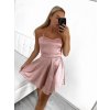 Šaty elegantní společenské na ramínka dámské Lolita (XS/S ONE SIZE) ITALSKá MóDA IM322461/DUR (Velikost XS/S, Barva béžová)