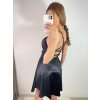 Šaty elegantní společenské na ramínka dámské Lolita (XS/S ONE SIZE) ITALSKá MóDA IM322461/DUR (Velikost XS/S, Barva béžová)