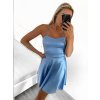 Šaty elegantní společenské na ramínka dámské Lolita (XS/S ONE SIZE) ITALSKá MóDA IM322461/DUR (Velikost XS/S, Barva béžová)