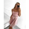 Šaty elegantní společenské na ramínka dámské Lolita (XS/S ONE SIZE) ITALSKá MóDA IM322461/DUR (Velikost XS/S, Barva béžová)