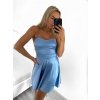 Šaty elegantní společenské na ramínka dámské Lolita (XS/S ONE SIZE) ITALSKá MóDA IM322461/DUR (Velikost XS/S, Barva béžová)