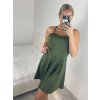 Šaty elegantní společenské na ramínka dámské Lolita (XS/S ONE SIZE) ITALSKá MóDA IM322461/DUR (Velikost XS/S, Barva béžová)