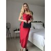 Šaty dlouhé elegantní společenské třpytivé na ramínka dámské (S/M/L ONE SIZE) ITALSKÁ MÓDA IMPSH2593328 (Velikost S/M/L, Barva Černá)