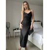 Šaty dlouhé elegantní společenské třpytivé na ramínka dámské (S/M/L ONE SIZE) ITALSKÁ MÓDA IMPSH2593328 (Velikost S/M/L, Barva Černá)