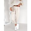 Kalhoty dlouhé s páskem dámské (S/M/L ONE SIZE) ITALSKÁ MÓDA IMPLI257297 (Velikost S/M/L, Barva béžová)