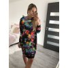 Šaty mikinové s kapucí dlouhý rukáv dámské nadrozměr (S/M/L/XL/2XL ONE SIZE) ITALSKÁ MÓDA IMD22432 (Barva bílá)