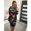 Šaty mikinové s kapucí dlouhý rukáv dámské nadrozměr (S/M/L/XL/2XL ONE SIZE) ITALSKÁ MÓDA IMD22432 (Barva bílá)