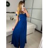 Šaty dlouhé společenské na ramínka carmen dámské LARA (S/M ONE SIZE) ITALSKÁ MÓDA IMS24LARA/DUR (Velikost S/M, Barva bílá)