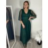 Šaty společenské elegantní třpitivé 3/4 rukáv dámské (S/M/L ONE SIZE) ITALSKá MODA IMS25KRISTA/DR (Velikost S/M/L, Barva Černá)